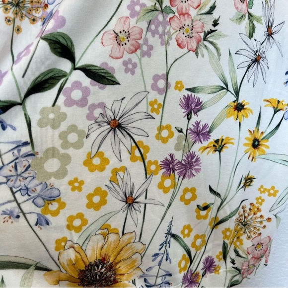 Talbots Cream Floral Print Knit Blouse- size 1X - Picture 7 of 11